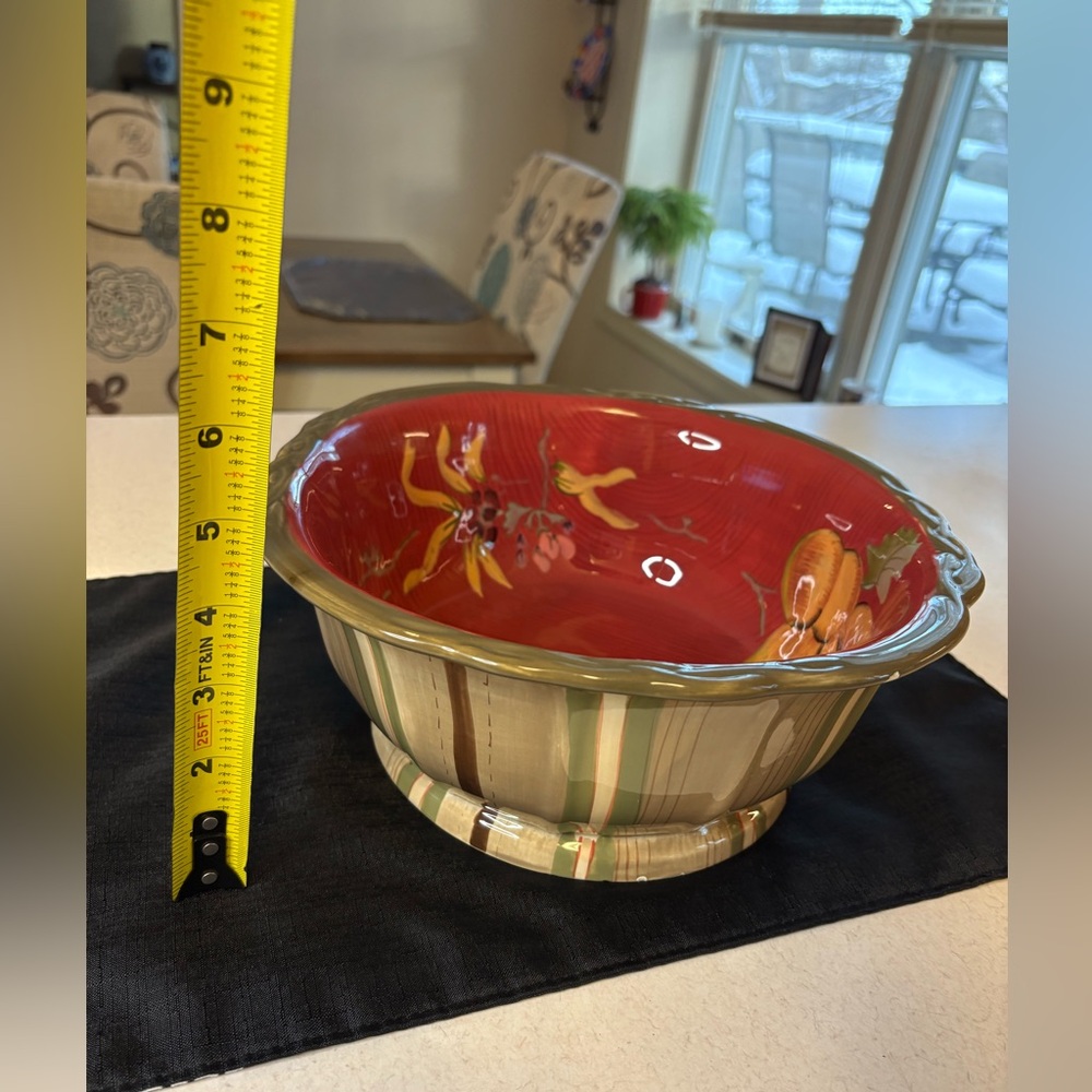 Trac Octavia Hill Collection Ceramic Large Salad Serving Bowl - Picture 10 of 10
